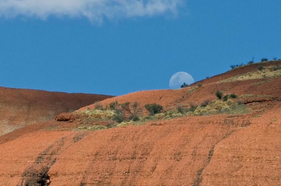 Moon over the Olgas