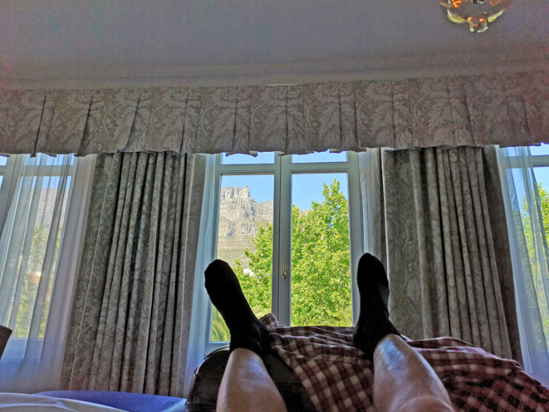Feet up